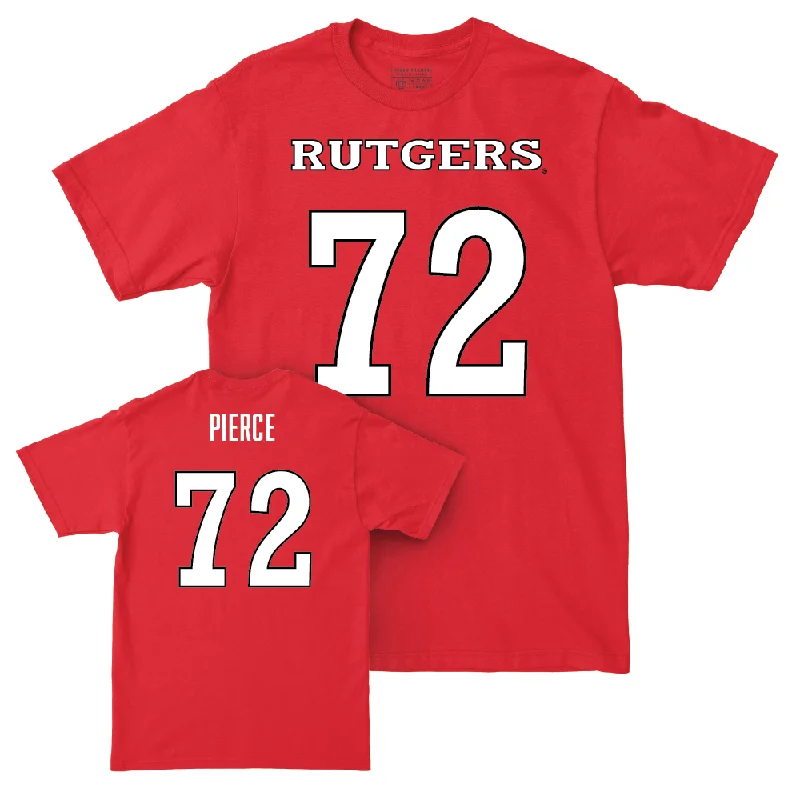 T-Shirt For School Teams-Red Football Shirsey Tee - Hollin Pierce