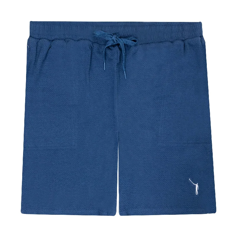 Shorts For Family Activities-No Laying Up Textured Shorts | Navy