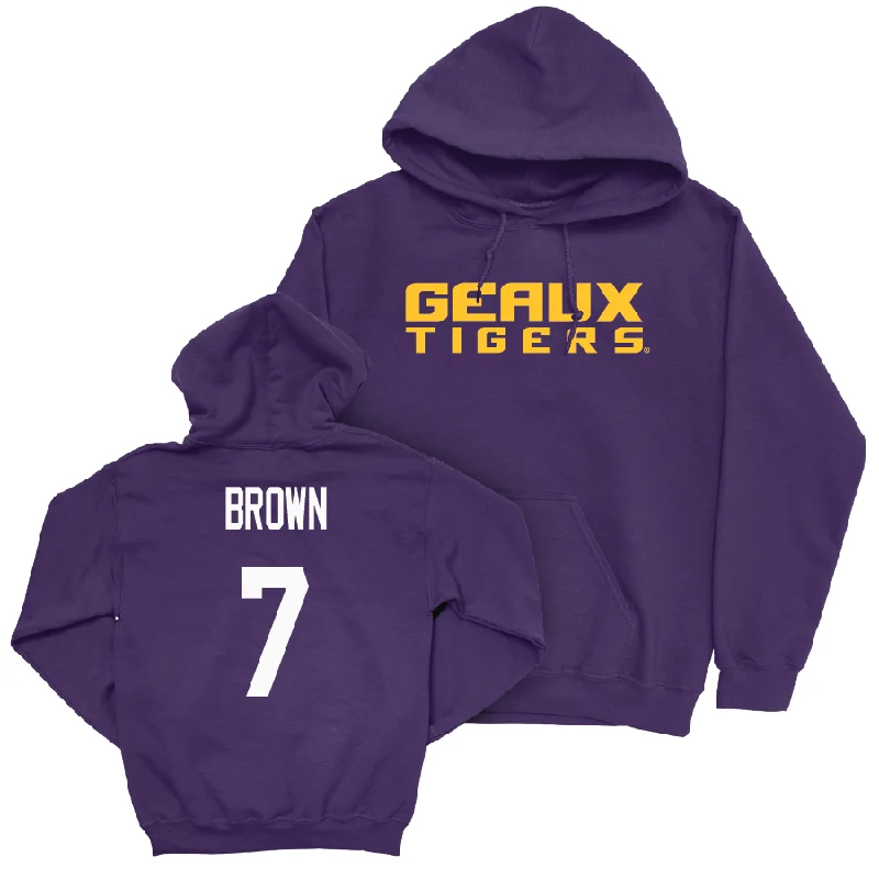 Hoodies With Bold Logos-Baseball Purple Geaux Hoodie - Jake Brown