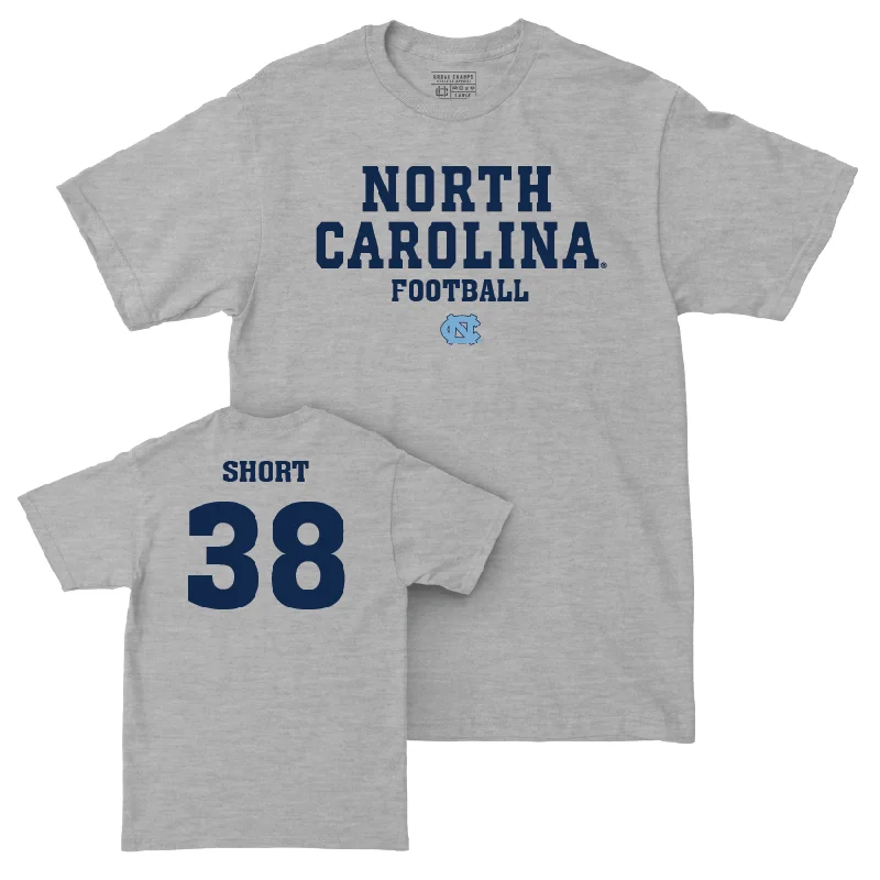 T-Shirt For Custom Sizing-UNC Football Sport Grey Staple Tee - Naari Short