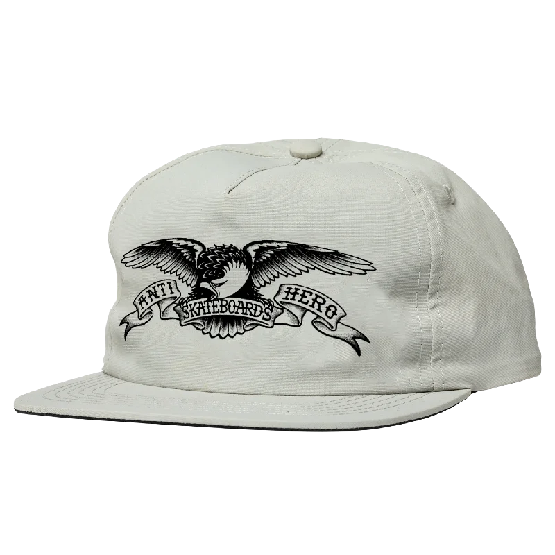 Custom Hats-ANTI HERO - "BASIC EAGLE" HAT (LIGHT GREY/BLACK)