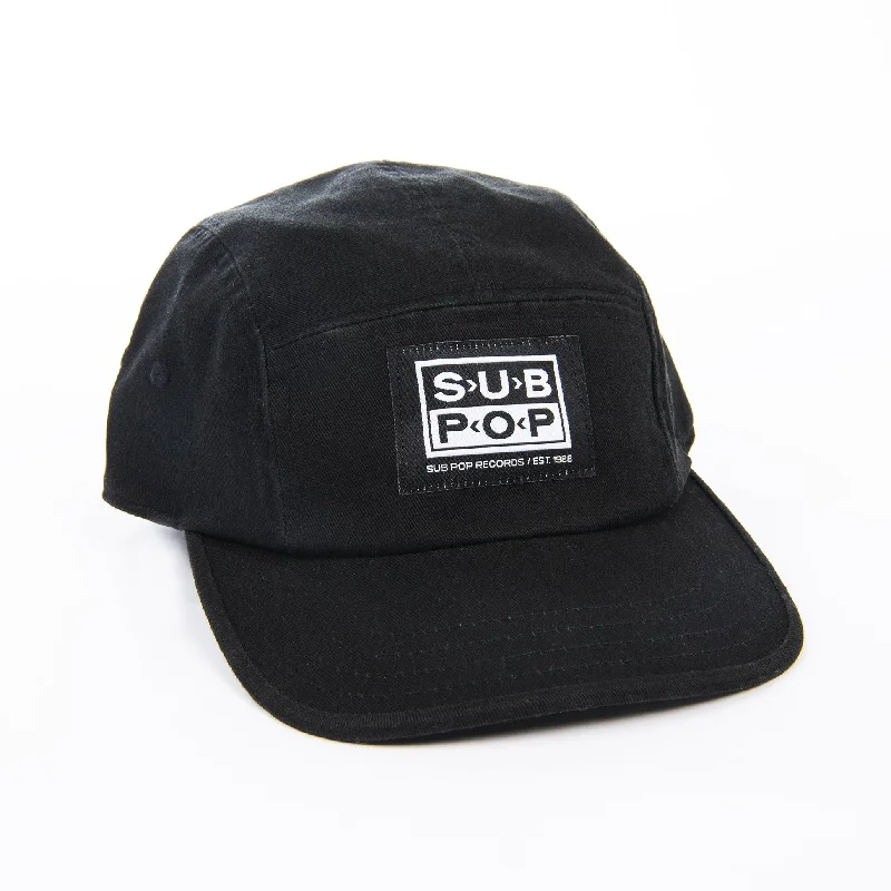 Hats With Soft Lining-Black Logo Camper Hat