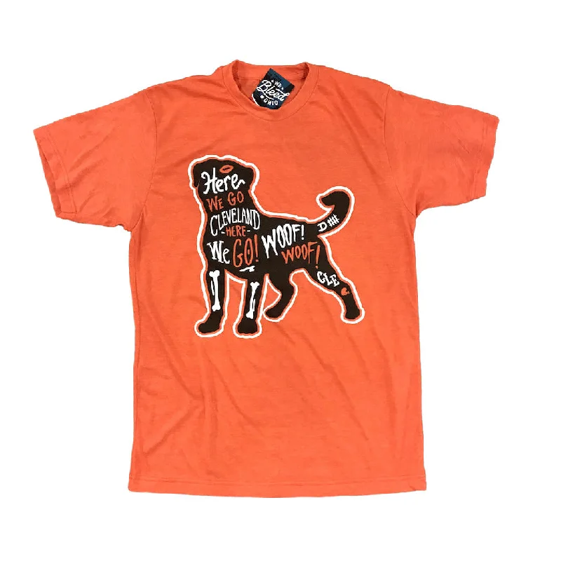 T-Shirt For Personalized Graphics-Here We Go Cleveland - Dawg Tshirt