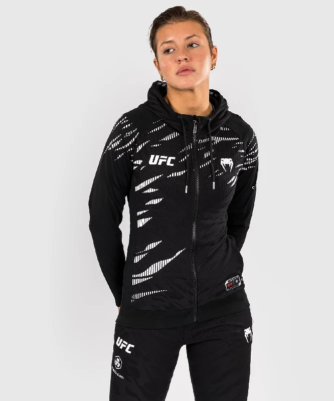 Jackets For Windy Days-UFC Fusion by Venum Authentic Fight Night Women’s Walkout Hoodie - Black