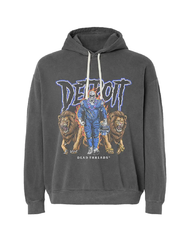 Hoodies With Custom Name-DETROIT FOOTBALL v4 - LIGHTWEIGHT HOODIE