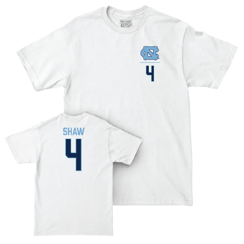 T-Shirt For Fan Customization-UNC Football White Logo Comfort Colors Tee - Travis Shaw