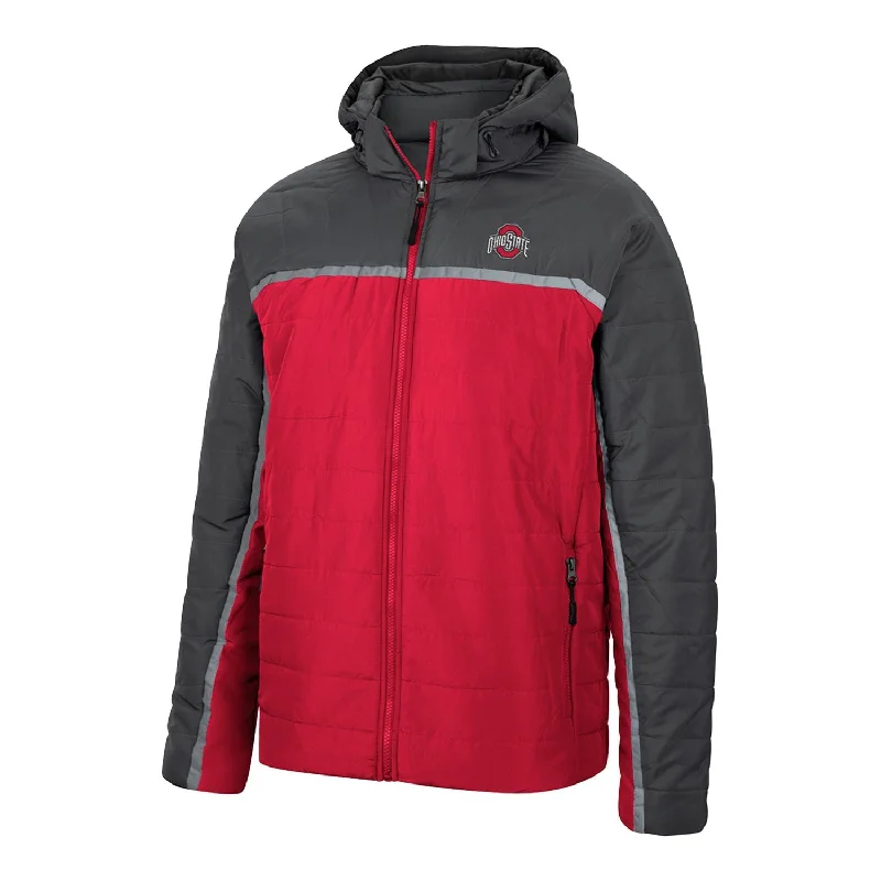 Jackets For Outdoor Fashion-Ohio State Buckeyes Full Zip Puffer Jacket