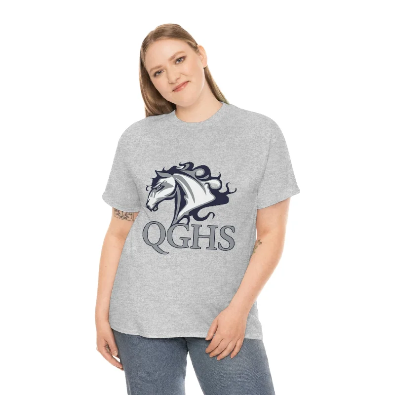 T-Shirt For Sports Fans-Queens Grant HS Cotton Tee