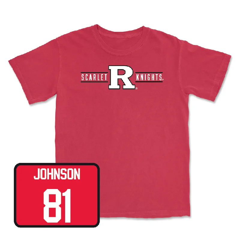 T-Shirt For Special Edition-Red Football Scarlet Knights Tee - Deondre Johnson