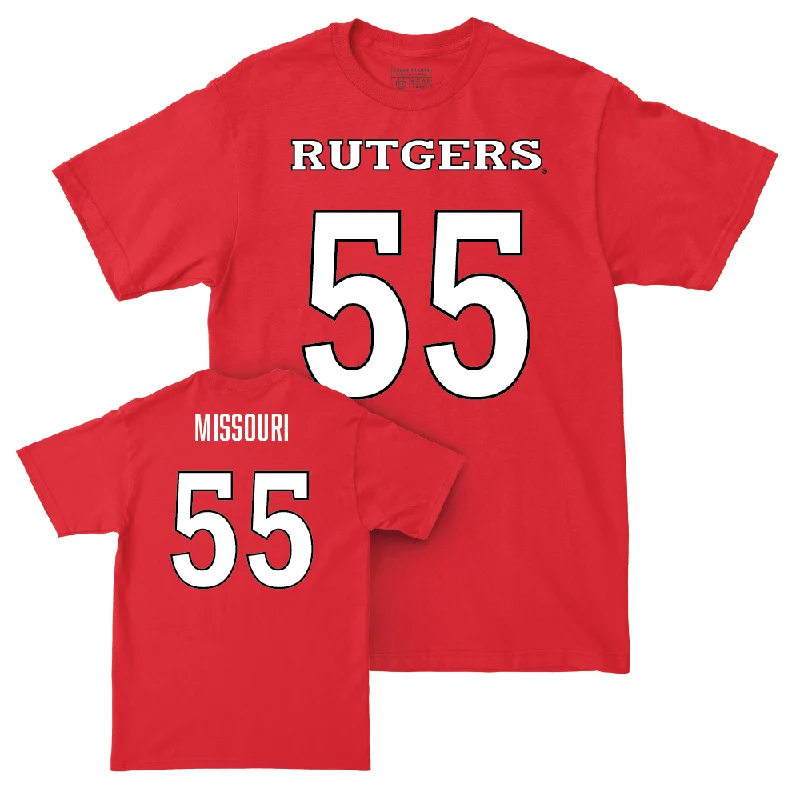 T-Shirt For Street Customization-Red Football Shirsey Tee - Kamar Missouri | #55