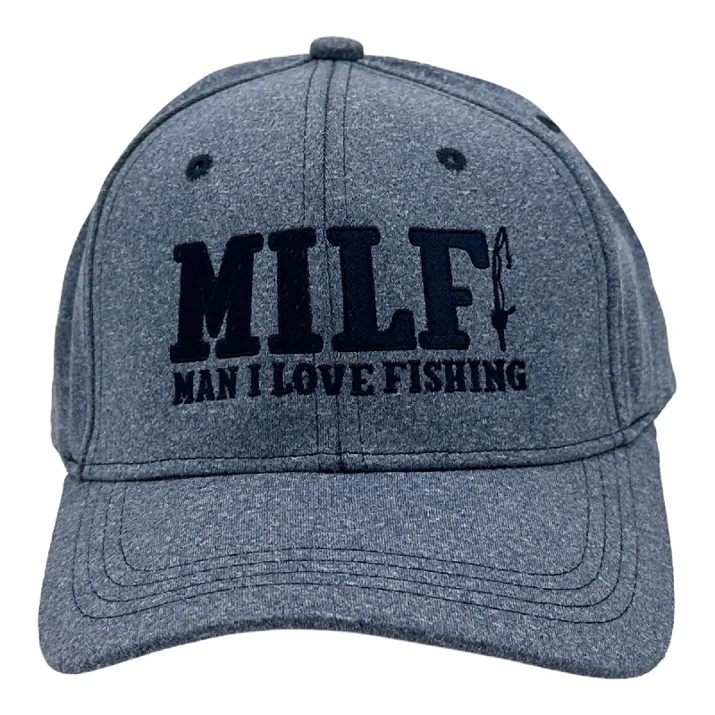 Hats With Promotional Designs-MILF Man I Love Fishing