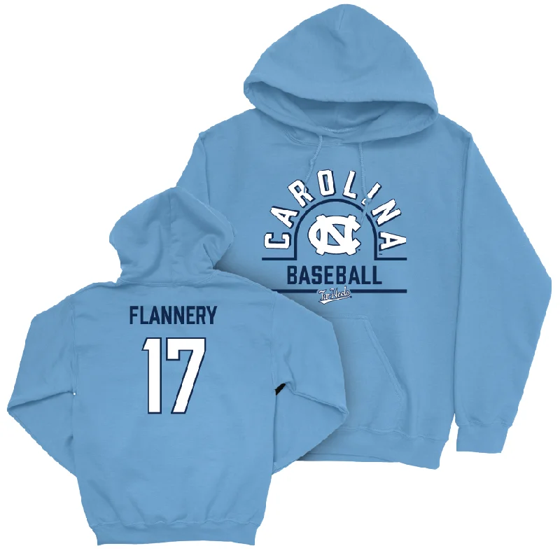 Custom Hoodies With Slogan-UNC Baseball Carolina Blue Classic Hoodie  - Boston Flannery