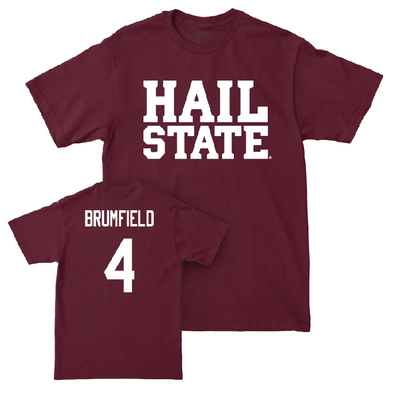 T-Shirt For Alumni Gear-Maroon Football Hail Tee   - DeAgo Brumfield