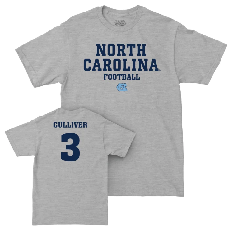 T-Shirt For Group Orders-UNC Football Sport Grey Staple Tee - Chris Culliver