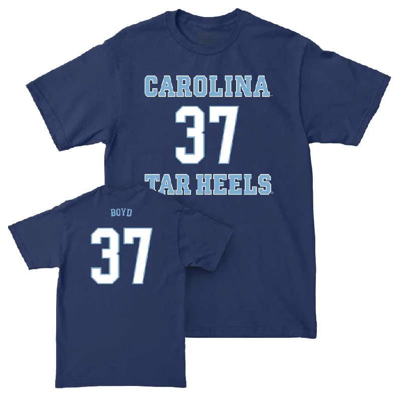 T-Shirt For Signature Personalized Designs-UNC Football Sideline Navy Tee   - William Boyd