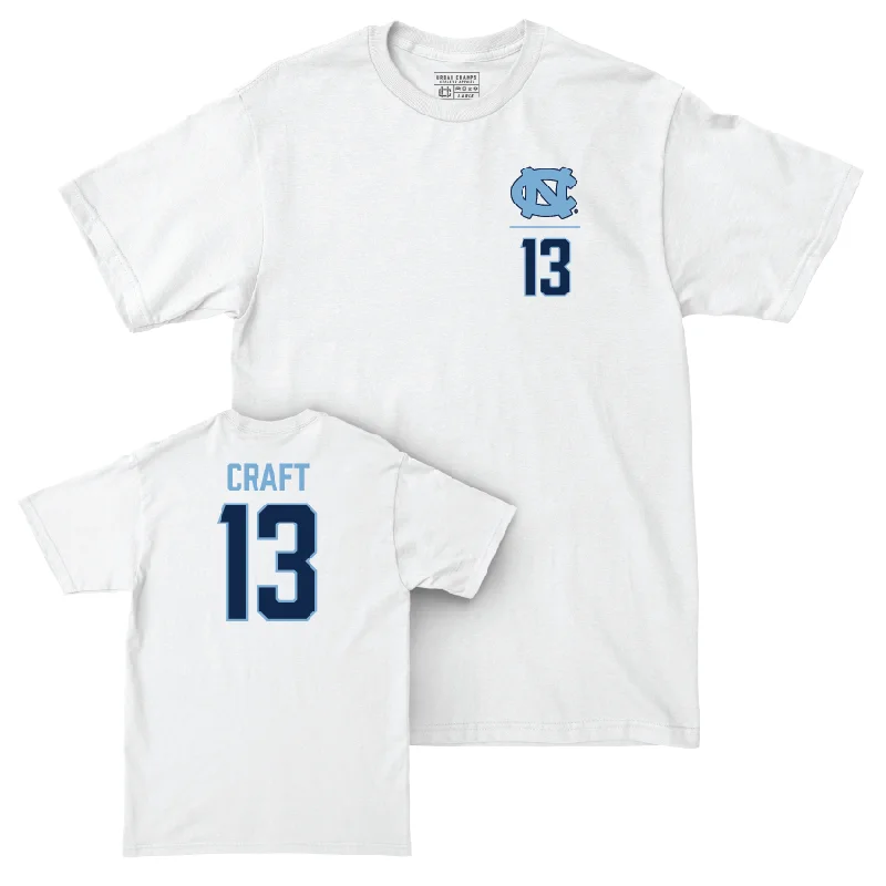 T-Shirt For High-Quality Fabric Options-UNC Football White Logo Comfort Colors Tee - Tylee Craft