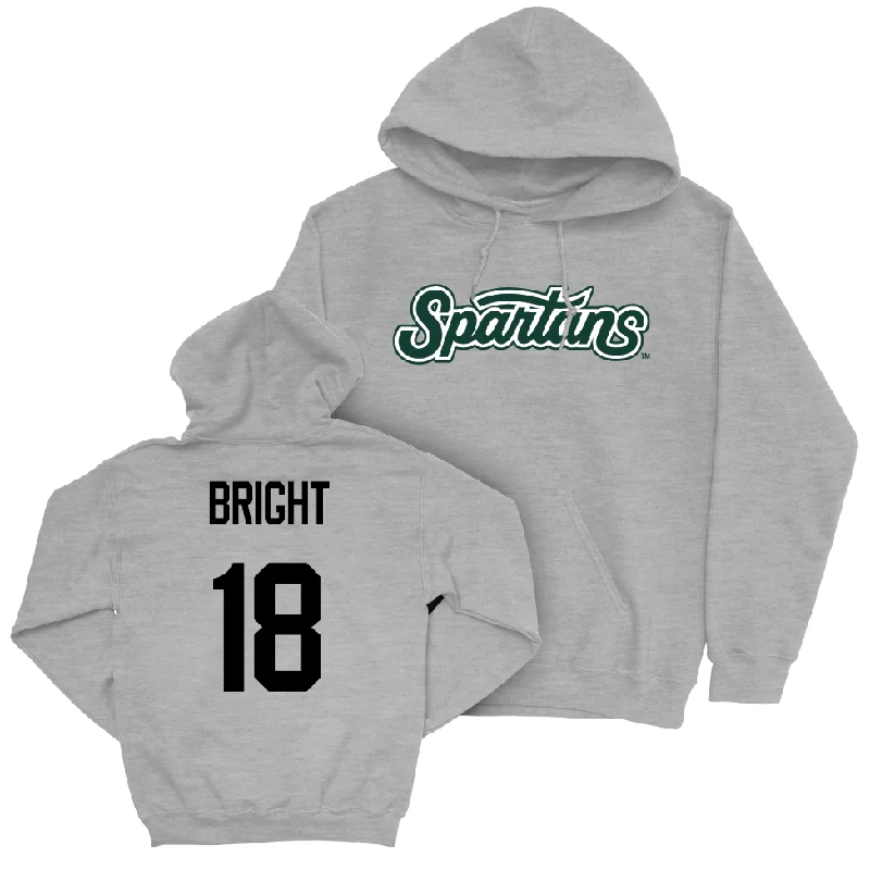 Hoodies For Summer-Sport Grey Baseball Script Hoodie   - Noah Bright