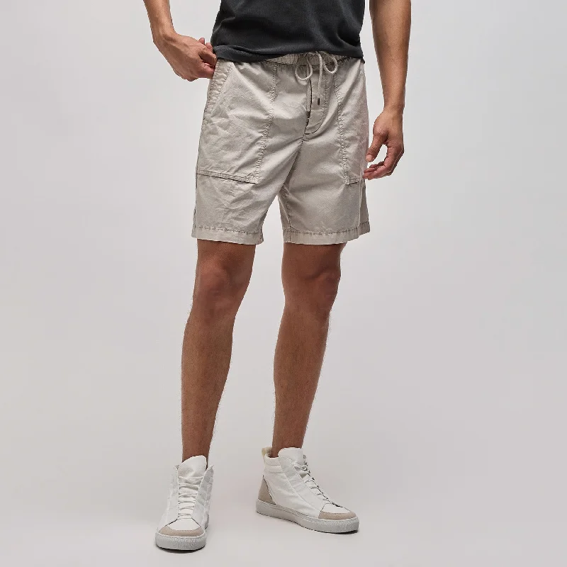 Beach Shorts For Women-Cotton Poplin Cargo Short - Salt Pigment