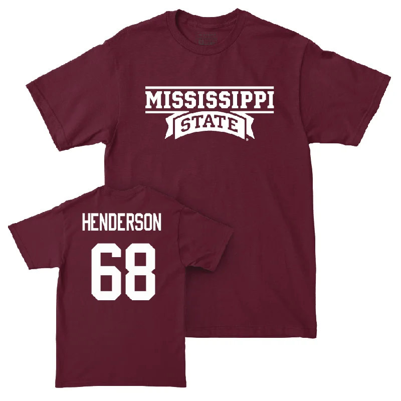 T-Shirt For Custom Fan Customization-Maroon Football Team Tee   - Bailey Henderson