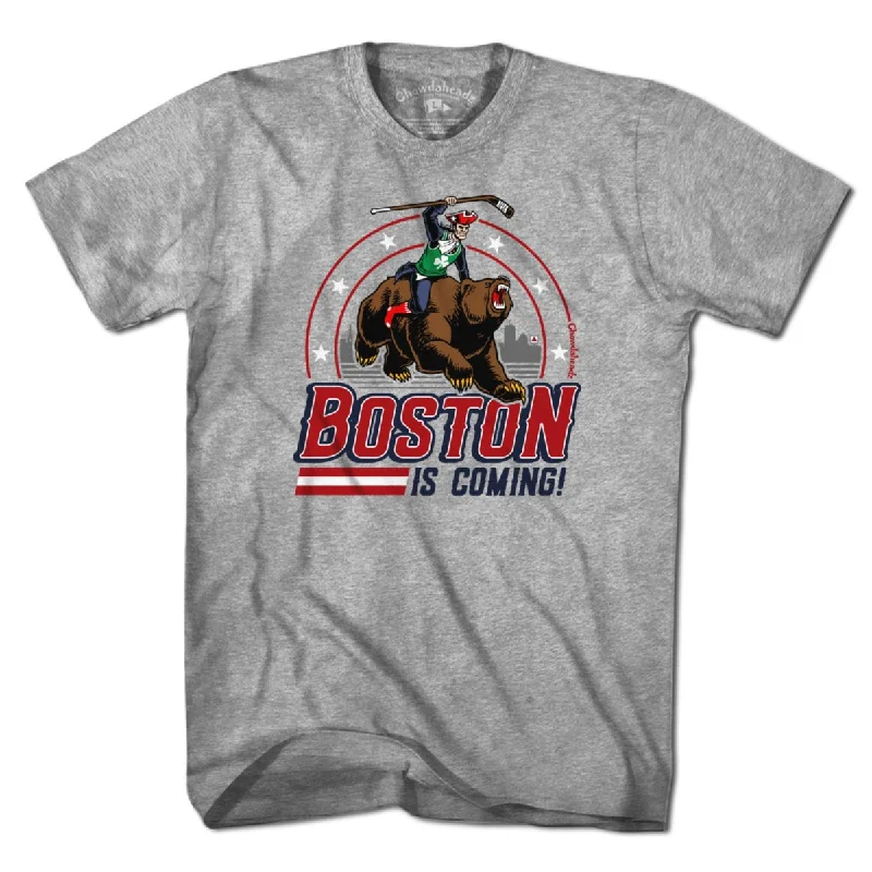 T-Shirt For Professional Fans-Boston is Coming T-Shirt