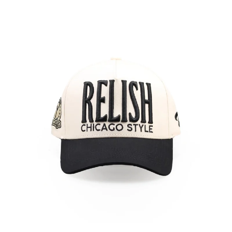 Custom Beanies-Relish Essentials Ivory Snapback