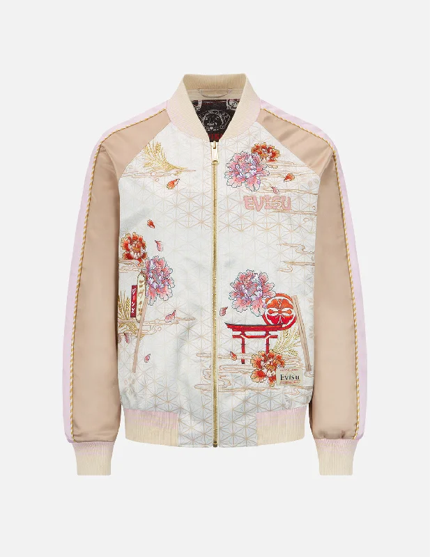 Jackets For Fundraisers-Japanese Painting Embroidery Souvenir Jacket