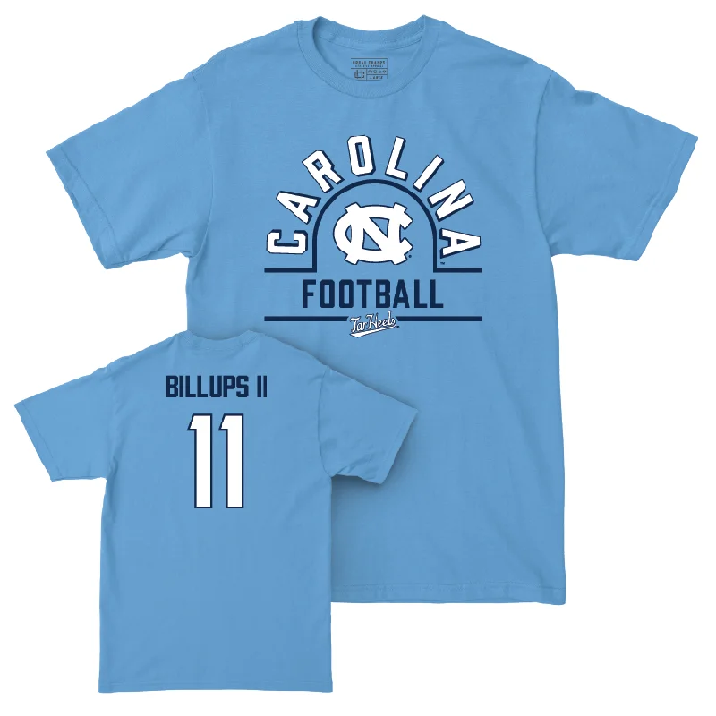 T-Shirt For Team Custom Fan Merchandise-UNC Football Carolina Blue Classic Tee - Paul Billups II