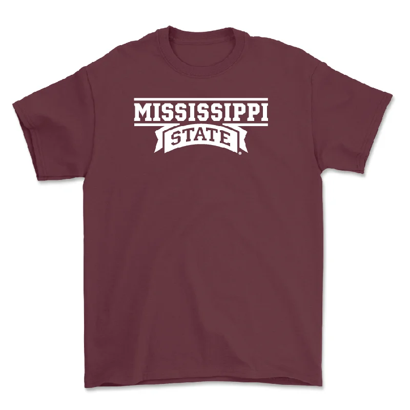 T-Shirt For Personalized Numbering And Text-Maroon Football Team Tee - Nick Lauderdale