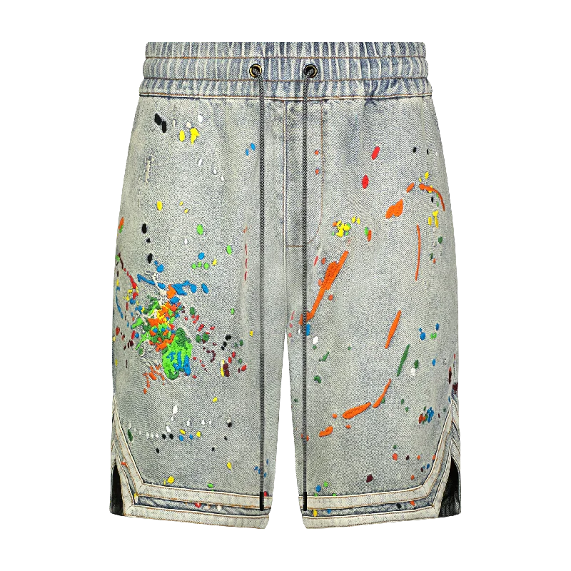 Custom Shorts For Groups-DENIM BASKETBALL SHORTS