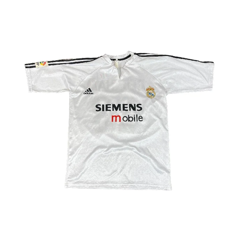 T-Shirt For Tournament Merchandise-2004-05 White Adidas Real Madrid Beckham Shirt - L