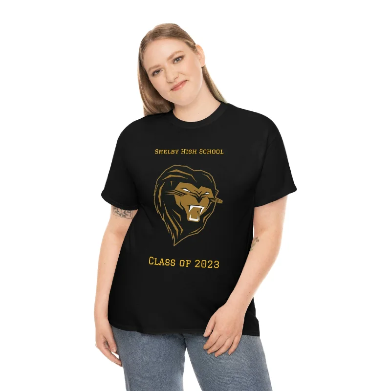 T-Shirt For Event-Specific Custom Orders-Shelby HS Class of 2023 Unisex Heavy Cotton Tee