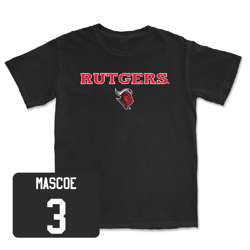 T-Shirt For Professional Fans-Football Black Rutgers Tee - Bo Mascoe