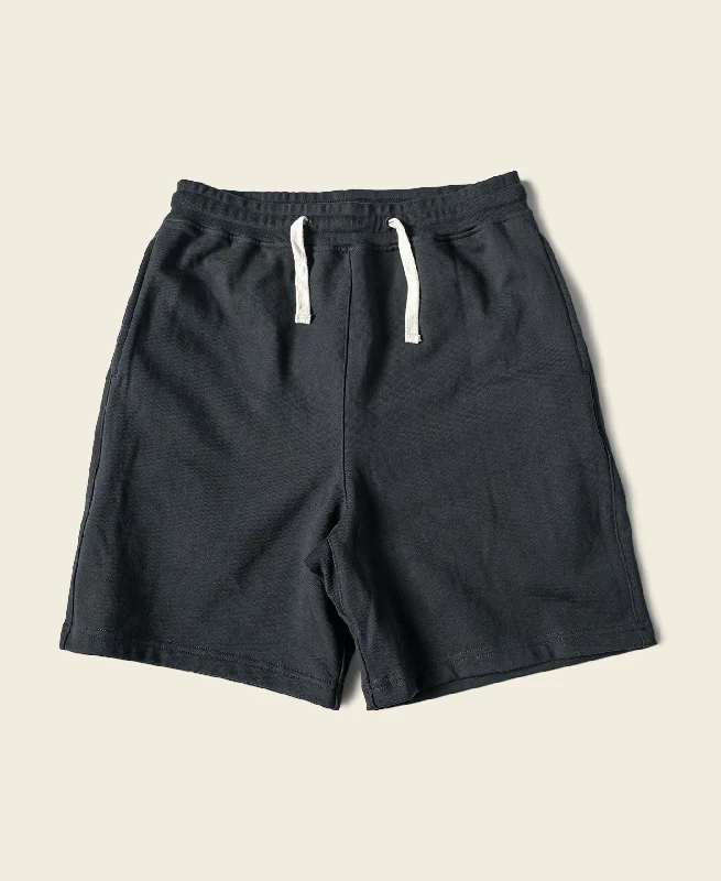 Shorts With UV Protection-15 oz French Terry Sweat Shorts - Black