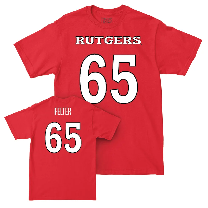 T-Shirt For Signature Custom Orders-Red Football Shirsey Tee - Bryan Felter