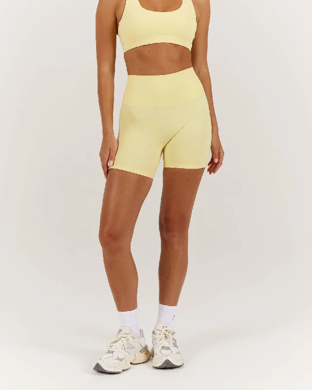 Shorts For Track And Field-LUXE BIKER SHORTS V2 - BUTTER