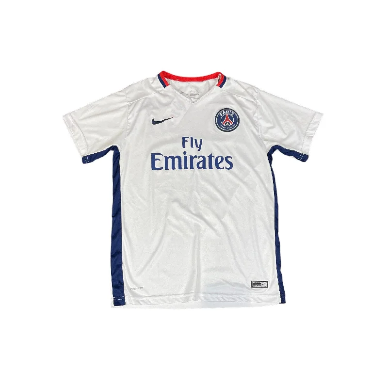 T-Shirt For Custom Designs And Prints-2015-16 White Nike PSG Ibrahimovic Shirt - M