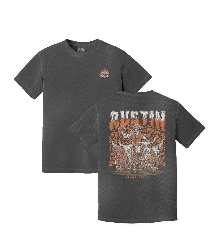 T-Shirt For Event Custom Orders-AUSTIN FOOTBALL - “3 SKULL” PREMIUM T-SHIRT