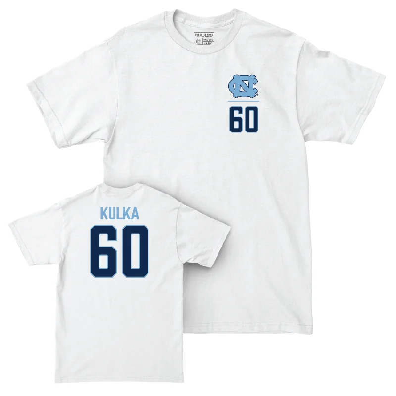 T-Shirt For Fan Event Merchandise-UNC Football White Logo Comfort Colors Tee - Carter Kulka