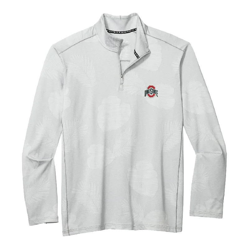 Jackets With Fleece Lining-Ohio State Buckeyes Sport Delray Frond 1/2 Zip Gray Jacket