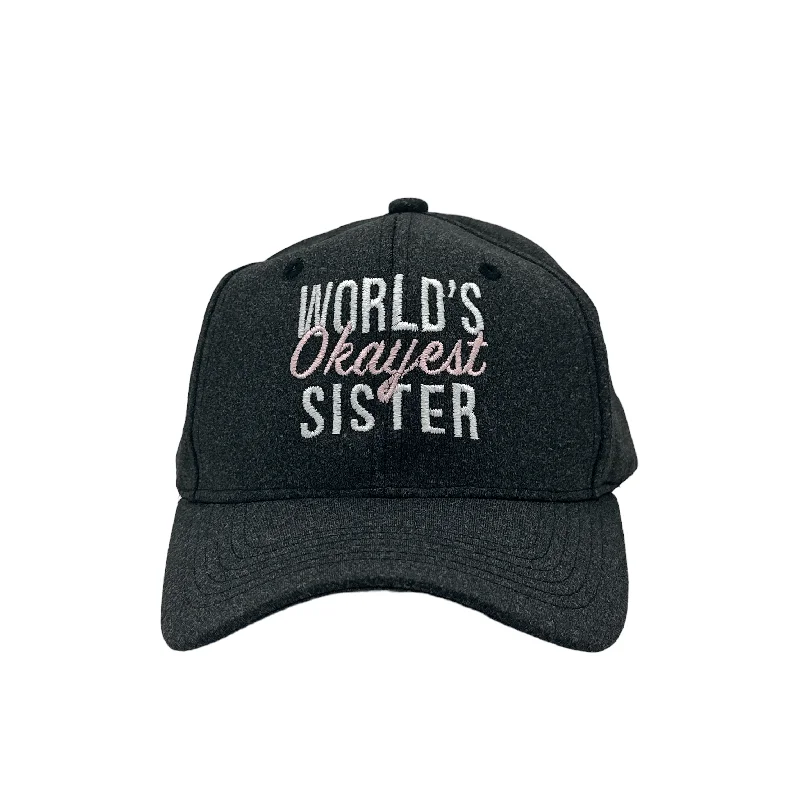 Outdoor Hats For Women-Worlds Okayest Sister