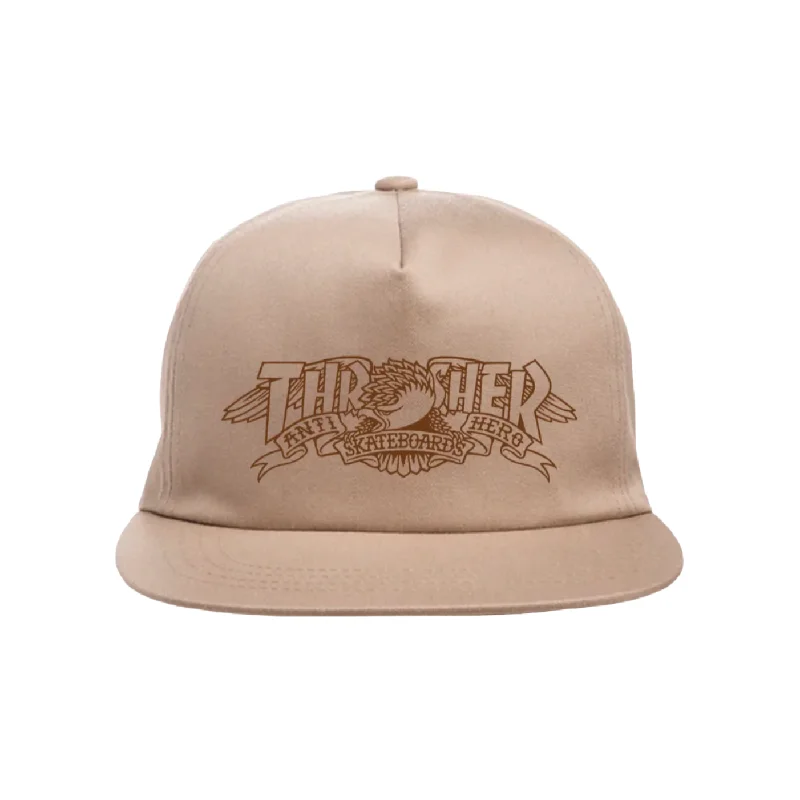 Running Hats For Men-Thrasher x AntiHero - Mag Banner Snapback