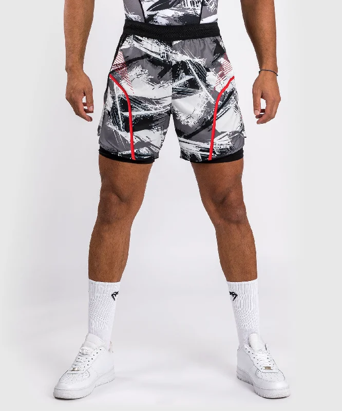 Shorts For Outdoor Workouts-Venum Electron 3.0 Training shorts - Grey/red