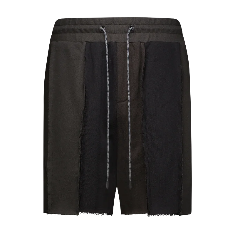 Shorts For College Teams-SPLICED KNIT SHORT