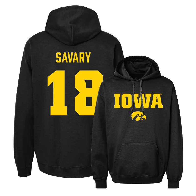 Hoodies With Custom Text-Baseball Black Classic Hoodie  - Aaron Savary