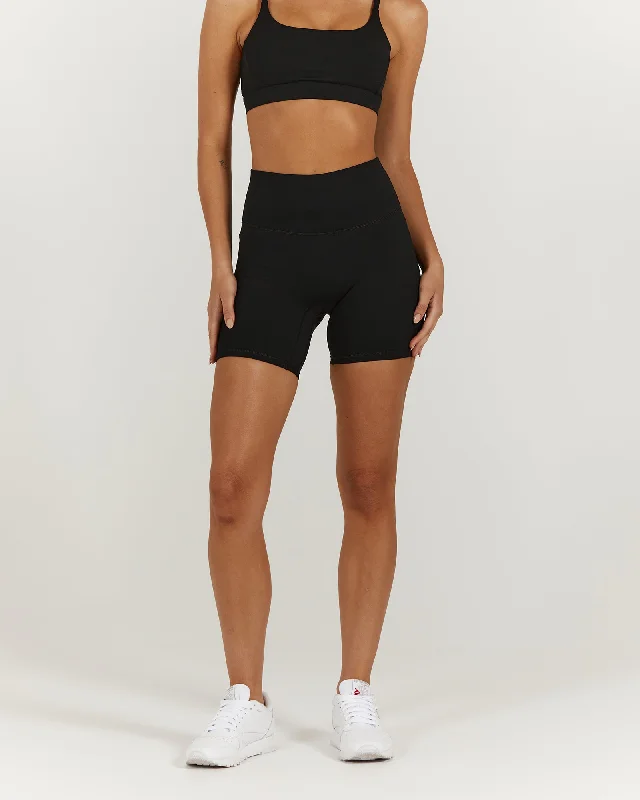 Shorts For Promotional Sales-LUXE BIKER SHORTS V2 - BLACK