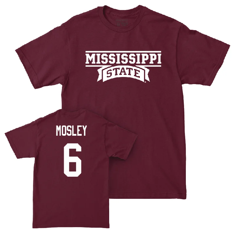 T-Shirt For Professional Custom Gear-Maroon Football Team Tee - Jordan Mosley