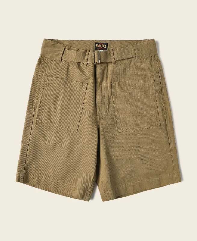 Shorts With Elastic Waistband-French Army Dispatch Motorcycle Shorts