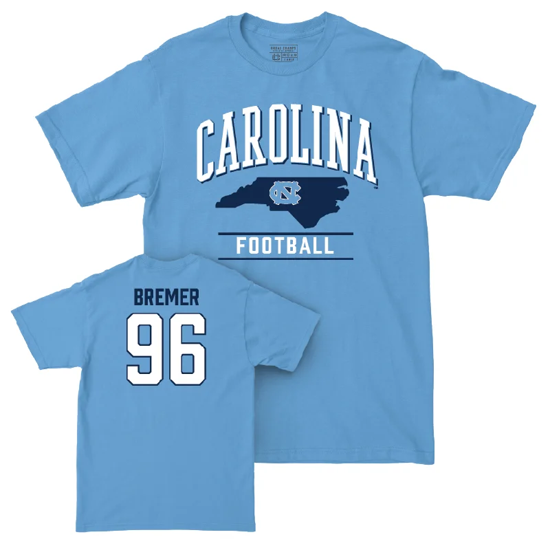 T-Shirt For Fan Event Gear-UNC Football Carolina Blue Arch Tee - Damon Bremer