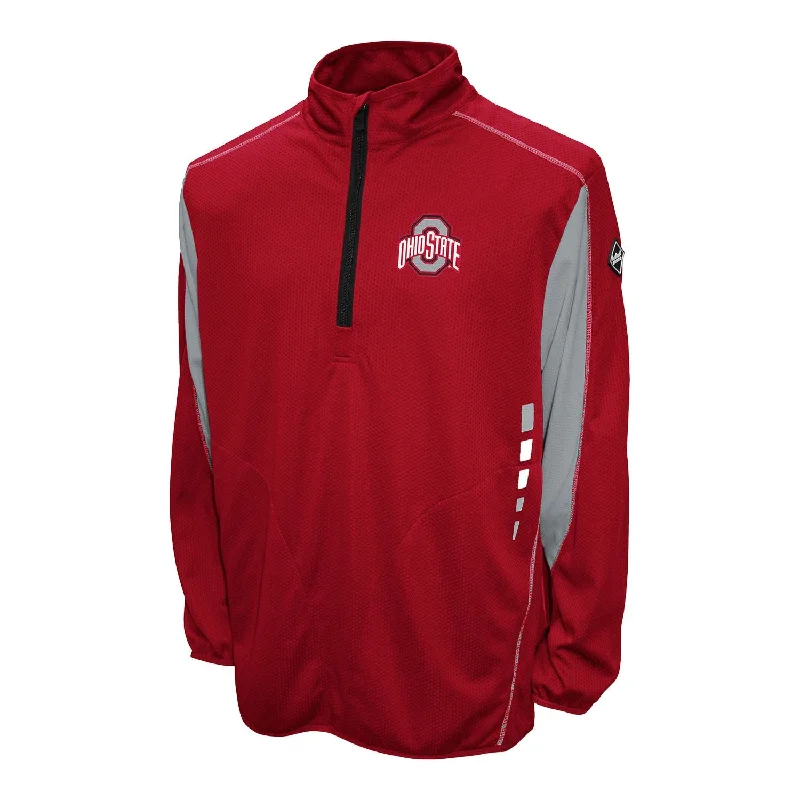 Jackets For Cold-Weather Adventures-Ohio State Buckeyes Thermatec 1/4 Zip Pullover Jacket