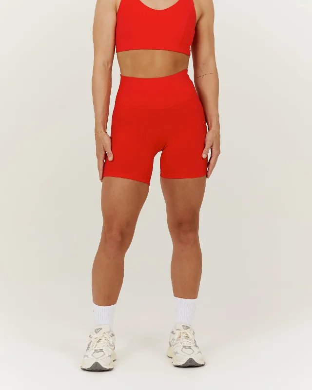 Custom Shorts For Promotional Events-SCULPT BIKER SHORTS - CHILLI